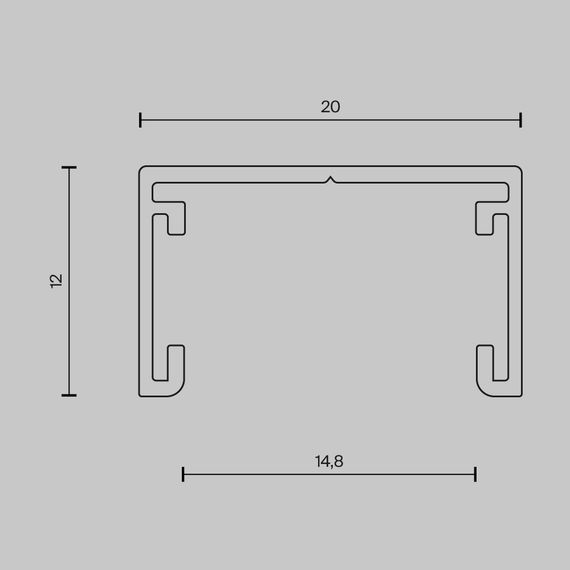 Шинопровод накладной Maytoni Technical Busbar trunkings Basity TRX172-112B