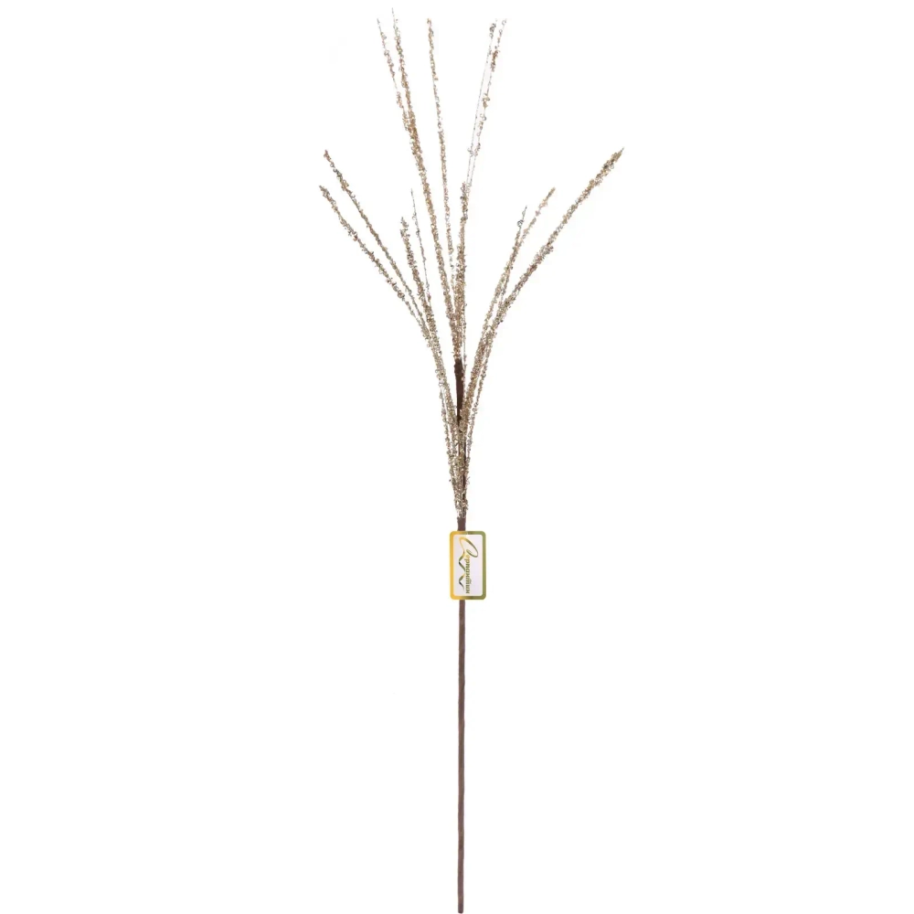 Ветка декоративная «Снежный блеск» 80 см, Шампань