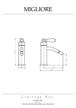 Смеситель для биде Migliore Ermitage Mini 28584 золото