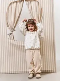 Брюки вельветовые "Сливочный пудинг" 0+