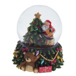 GAEM Фигурка декор в стекл шаре "Дед Мороз" (подсвет, 3хLR44), D 6.5 см, L7,5 W7,5 H8,5 см