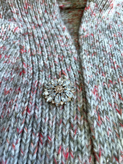 Пуговица со стразами 38 мм