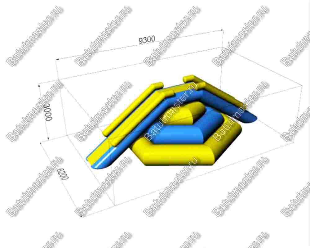 Модуль аквапарка «Веселые ярусы», 8,7×3×2,6 м