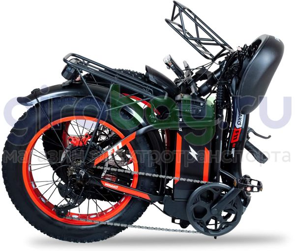 Электровелосипед Minako F11 Pro 2025 года (48V/20Ah) - Красный обод фото №3