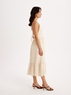 Сарафан льняной с завязками