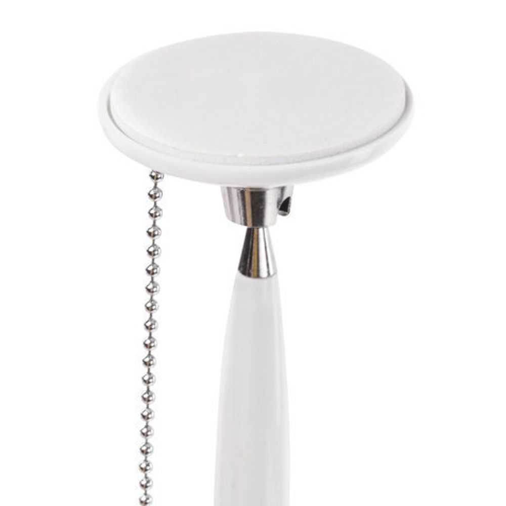 Ручка шариковая настольная BRAUBERG "Стенд-Пен Уайт1", СИНЯЯ, цепочка, корпус белый, линия письма 0,5 мм, 141044