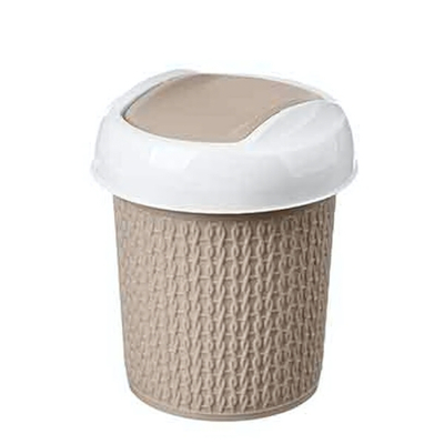 Контейнер для мусора настольный "Velvet" круглый 1л (бежевый)