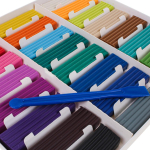 Пластилин классический ЮНЛАНДИЯ "ЮНЫЙ ВОЛШЕБНИК", 24 цветов, 480 г, СО СТЕКОМ, 106511