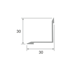 Алюминиевый внутренний угловой порог для пола ПО-31х31 2700 мм