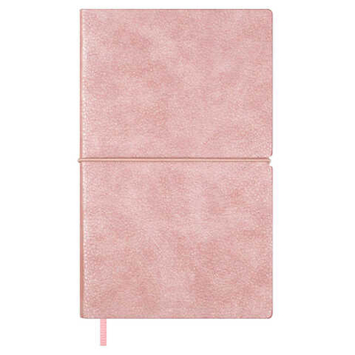 Еженедельник недатированный ESCALADA, А6+, 120 л., НАППА МЕТАЛЛИК РОЗОВЫЙ