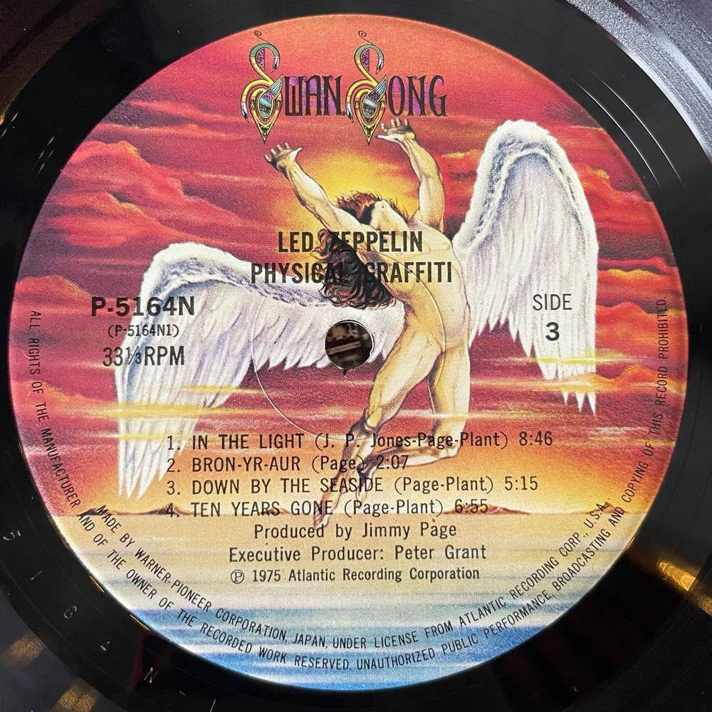 Винтажная виниловая пластинка LP Led Zeppelin Physical Graffiti (Japan 1975) (No Obi) Down By The Seaside P-5163 4N
