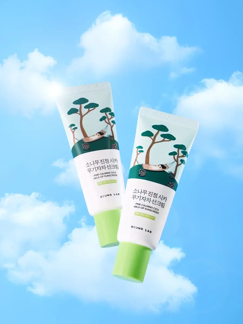 Round Lab Мягкий солнцезащитный крем с сосной и центеллой для проблемной кожи Pine Calming Cica Mild-Up Sunscreen 40 мл