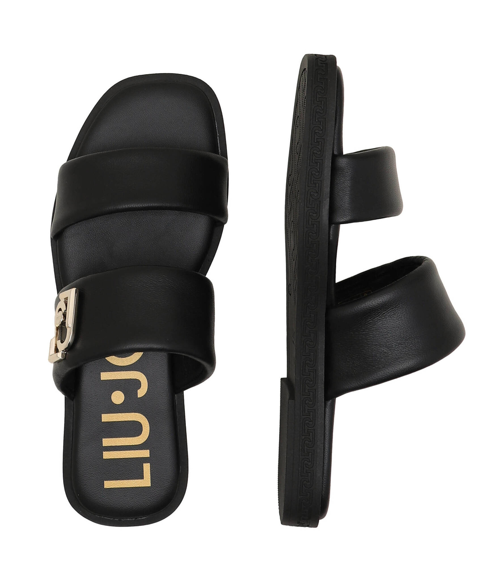 Шлепанцы кожаные iman 01 Liu Jo - черный(SA4113 P0062)