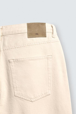 ZARA ДЖИНСЫ SLIM TAPERED FIT, ЭКРЮ