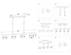 Ambrella Светильник подвесной со сменной лампой GX53 Techno TN71037