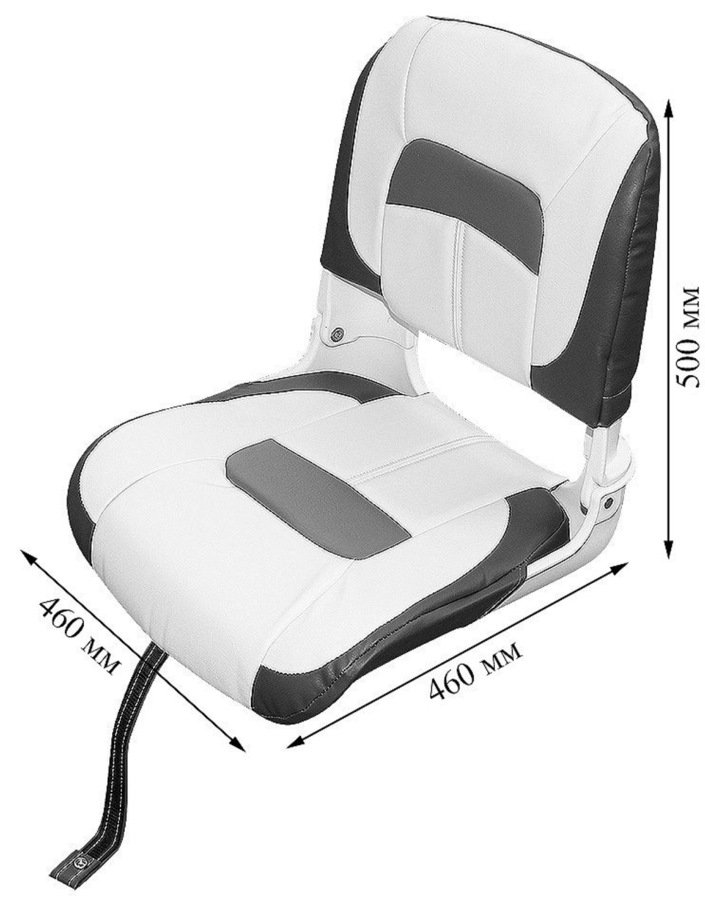 Сиденье "Premium Hi-back All Weather", белое с темно-серым и синим (10252316)