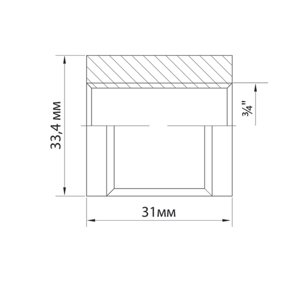 Муфта 3/4'' вн/вн VRT® никель