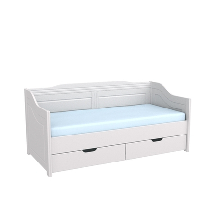 Кровать-диван «Бейли» с выдвижными ящиками 90х200 белый воск