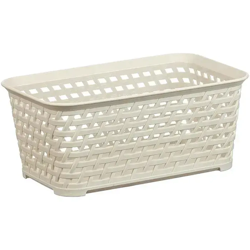 Ящик РОТАНГ 2,2л 240х100мм Бежевый ротанг (комплект 15 шт)