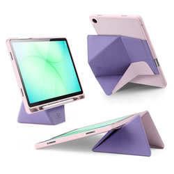 Чехол книжка розового цвета от Dux Ducis для планшета Samsung Galaxy Tab A9 Plus и Tab 11 Plus, серия Vers Series Case, с магнитным держателем Pencil