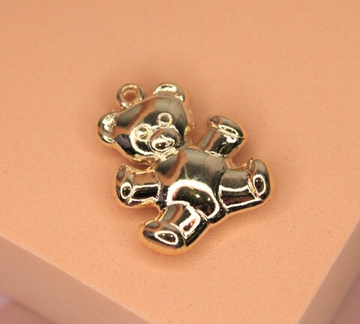 Подвеска медведь позолота 25х20 мм