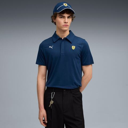 PUMA X SCUDERIA FERRARI МУЖСКАЯ РУБАШКА-ПОЛО ИЗ ТКАНИ CLOUDSPUN , СИНИЙ
