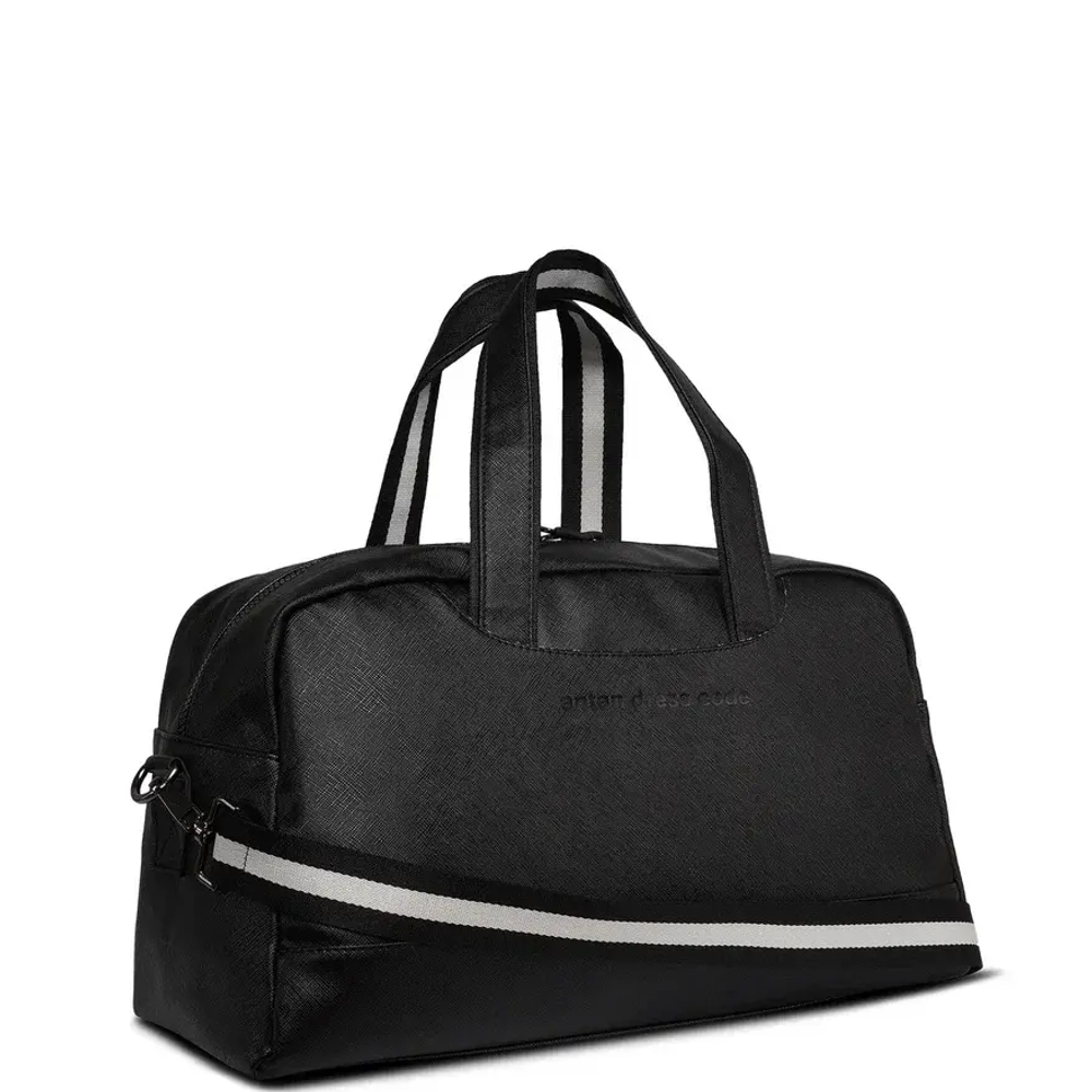 Сумка дорожная из искусственной кожи, черный (2-259)