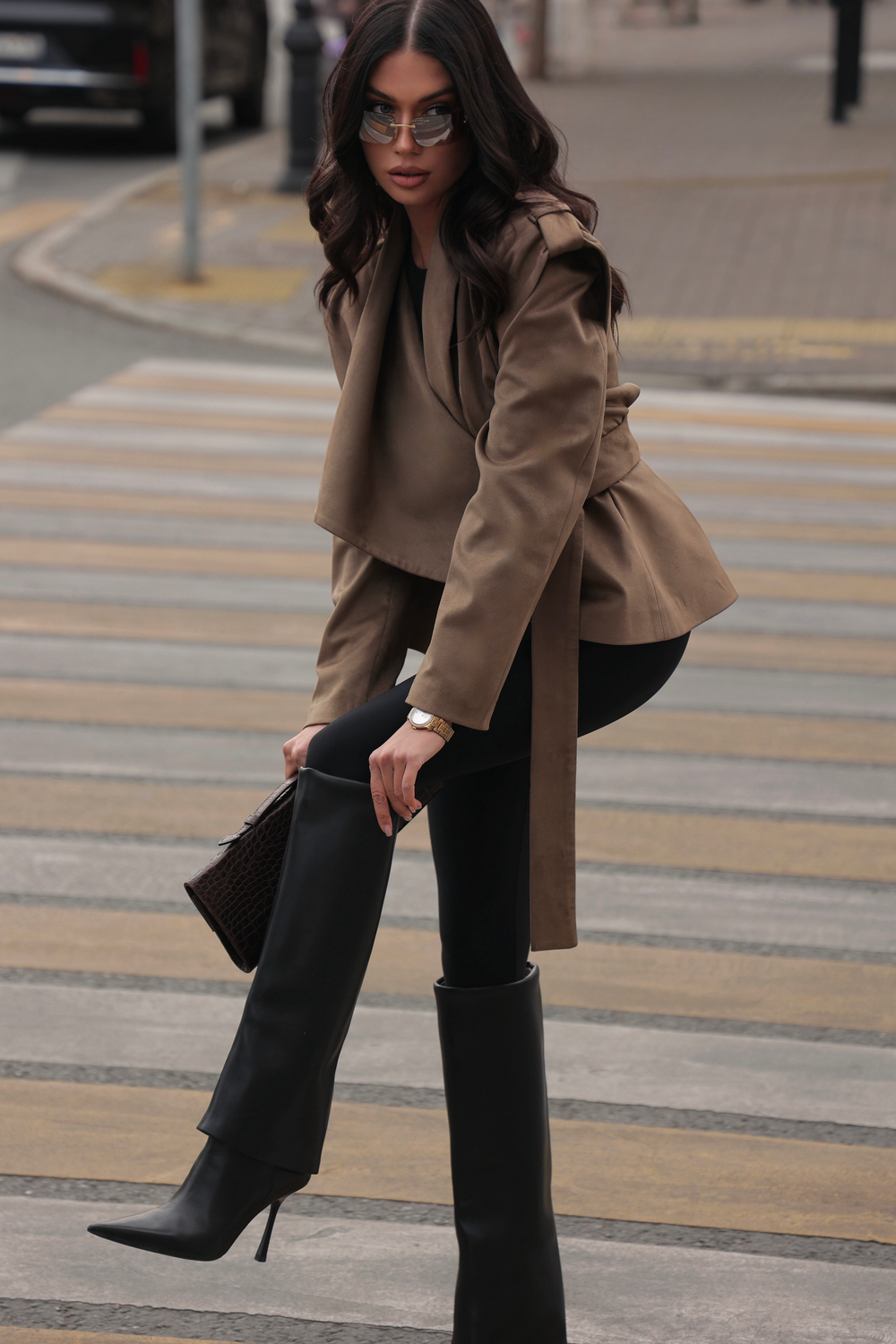 Укороченный тренч «KHAKI»