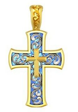 Крест витражный. Спаси и Сохрани.