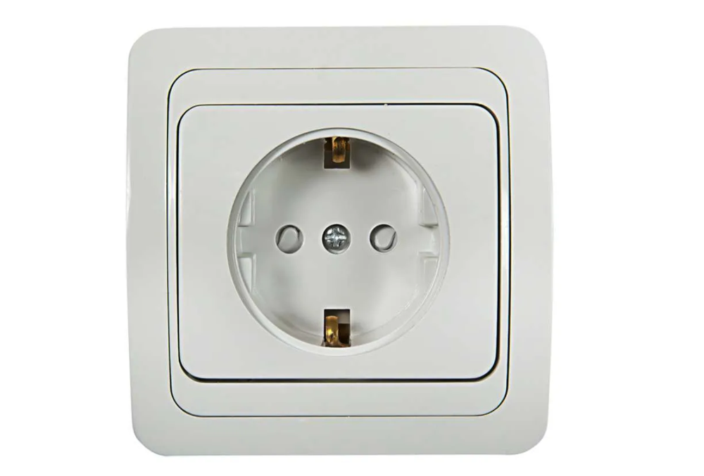 Розетка 1-м CLASSICO защ. шторки с заземл. 2028x бел. ASD / IN HOME 4690612000978
