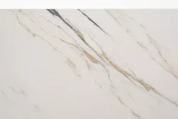 "Меркурий" стол интерьерный раздвижной обеденный из керамики, цвет белый глянцевый