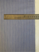 Коттон сорочка принт полоска, голубой/белый NB#74