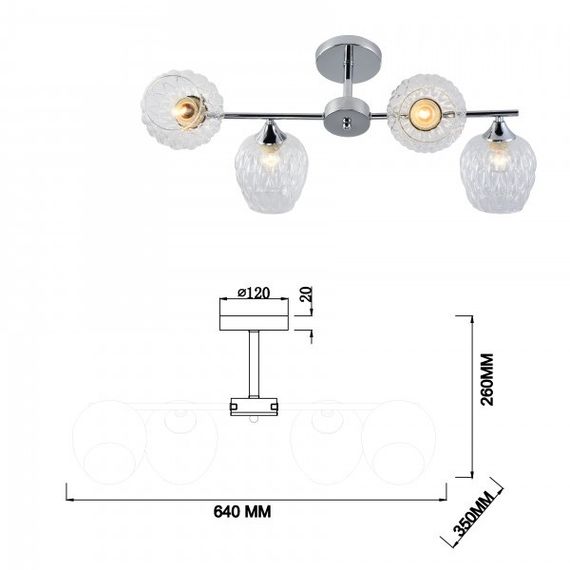 Потолочная люстра Rivoli Arlene 3139-304 Б0055389