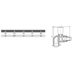 ПП Кран шаровый для радиаторов 20х1/2" угловой TEBO