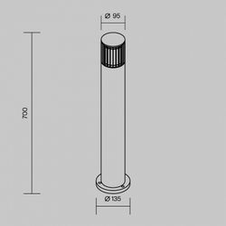 Наземный низкий светильник Maytoni Alura O492FL-01GF