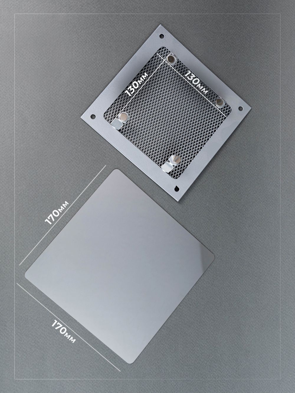 Вентиляционная решетка РД 170х170 Зеркальная