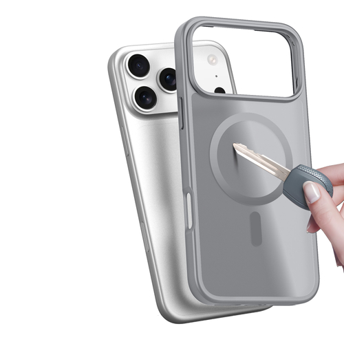 Матовый чехол серого цвета и с MagSafe для iPhone 17 Pro, серия Yind Series от Dux Ducis