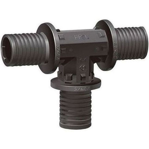 Тройник VARMEGA Slide-fit равносторонний, 25, аксиальный, PPSU, VM50403