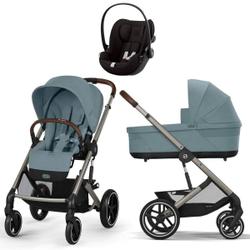 Коляска Cybex Balios S Lux TPE complete Cloud G Magic Black 3 в 1 Stormy Blue с дождевиками