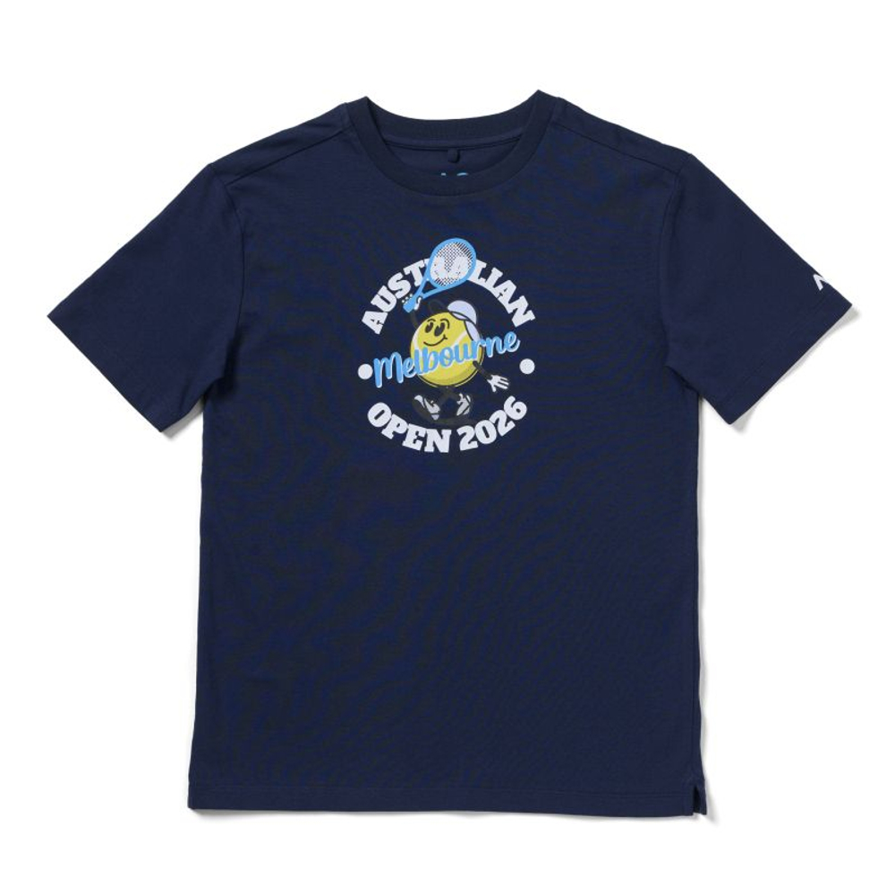Детская теннисная футболка Australian Open Stripe Graphic Tennis - dress blue