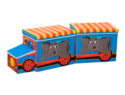 Коробка для хранения игрушек и вещей Blonder Home Trailer Blue Elefant CVAN/88