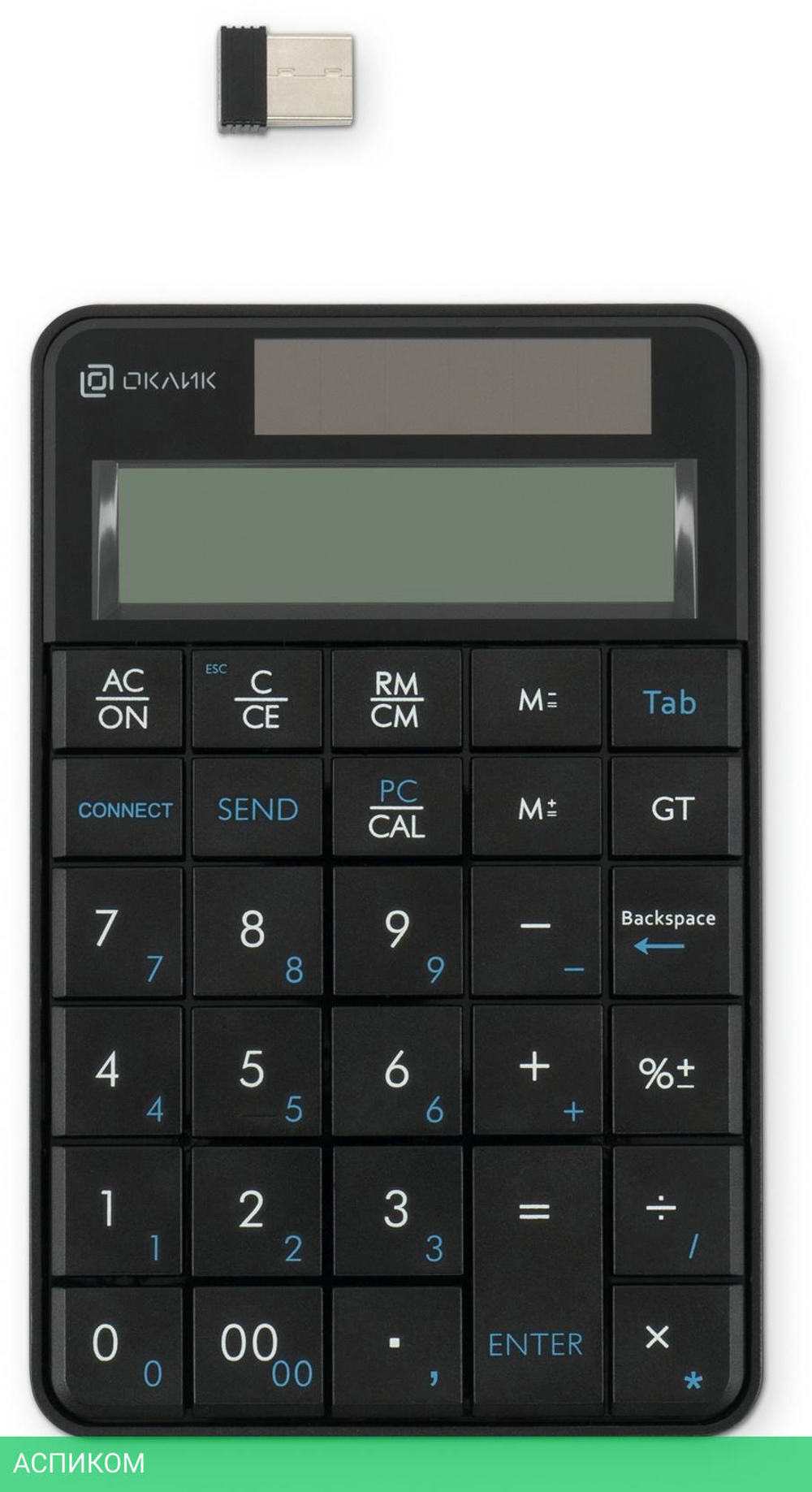 Клавиатура Oklick K604W черный (1979325)