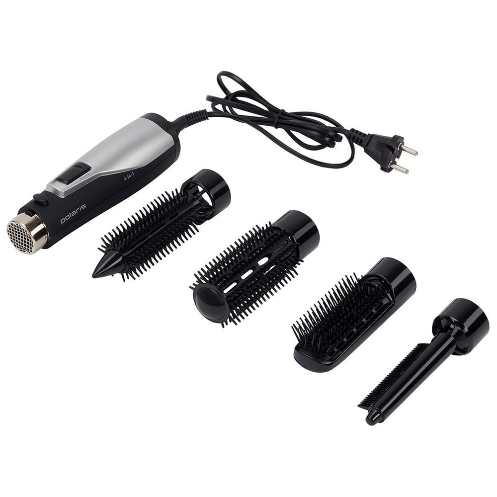 Фен-щетка Polaris, PHS 0854, 800 Вт, 3реж, 4 насадки, 008507