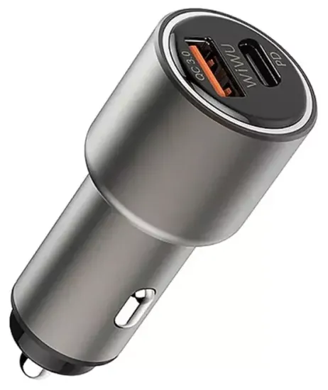 АЗУ WiWU PC100 Dual USB + USB-C 38W Серый