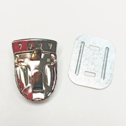 Замок-защелка на зажимах 40*30 Серебро