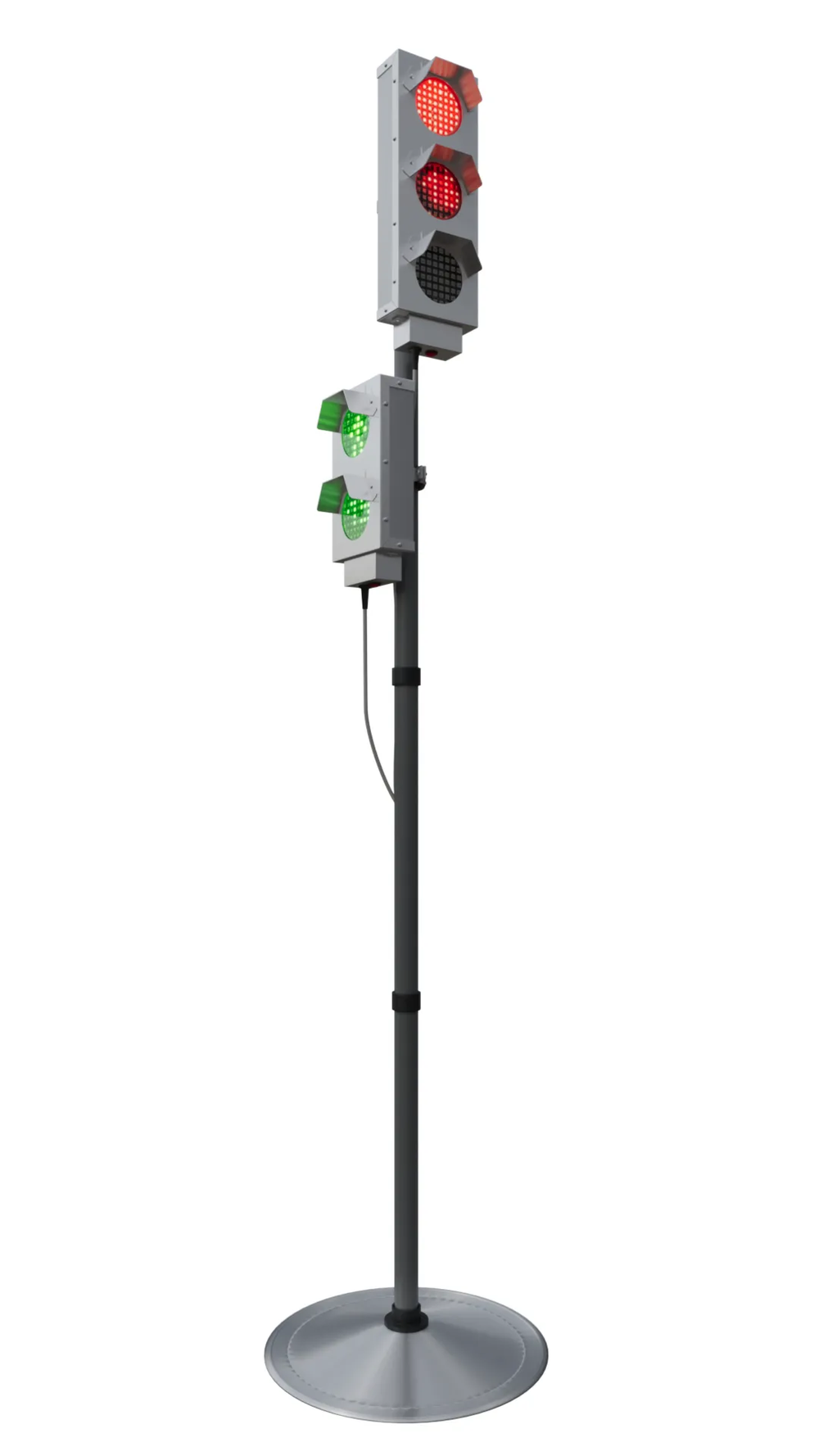 Светофор Стандарт раздельного типа пешеходный+транспортный на стойке с основанием