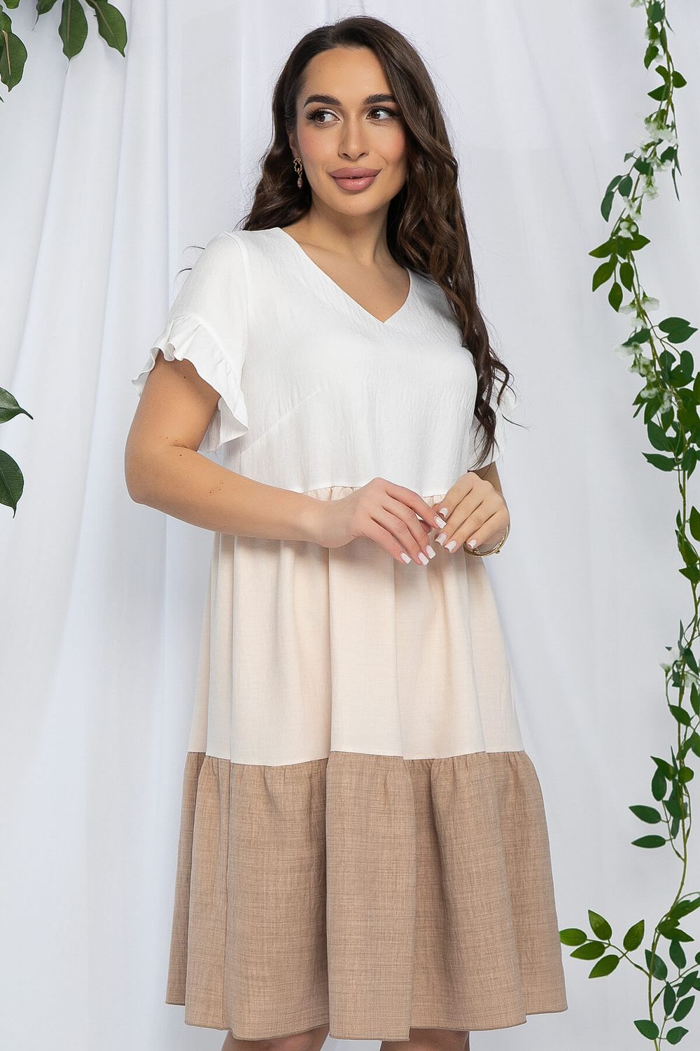 Платье Летний поцелуй (бежевое) П12821-12М LT Collection