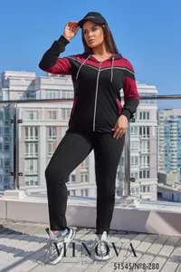 Костюм 8-280-черный-бордовий Minova