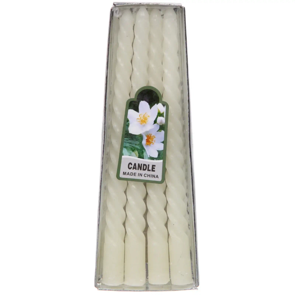 Свеча «Валенсия» (набор 4 шт) 20 см, Белый (с ароматом ванили)