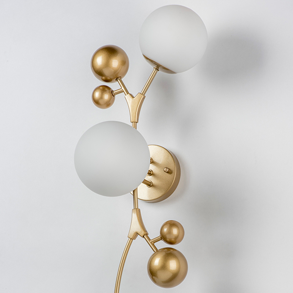 815533 Бра CROCO 3х5W (led) G9 ЗОЛОТО/БЕЛЫЙ